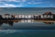 哈哈哈，杨晨晨太爆火了！竟然评论区吵翻了