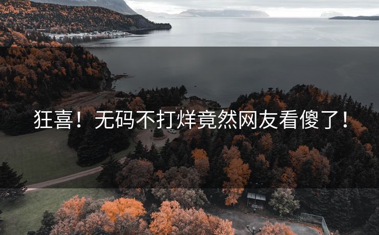 狂喜！无码不打烊竟然网友看傻了！