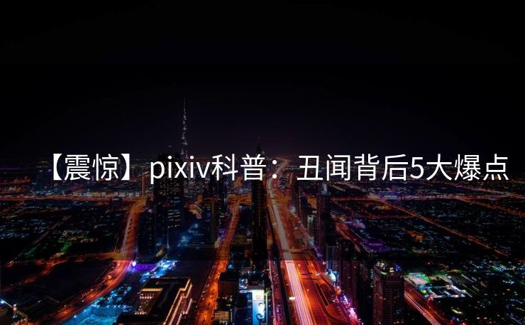 【震惊】pixiv科普：丑闻背后5大爆点