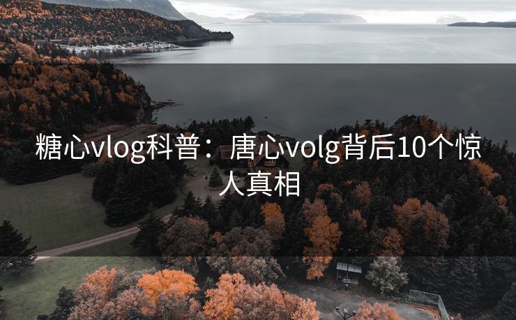 糖心vlog科普:唐心volg背后10个惊人真相 糖心vlog科普:唐心volg背后10个惊人真相